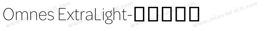 Omnes ExtraLight字体转换